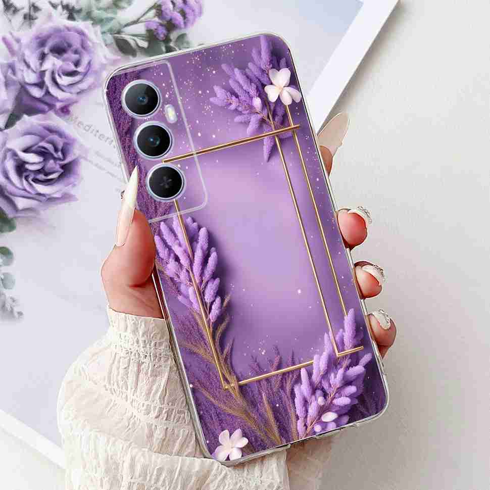 For Realme C65 4G 2024 Case Soft Silicone Colorful Butterfly Cover Case For Realme C 65 C65 Fundas RMX3910 Full Protective Case