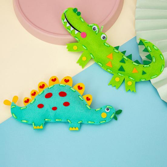 1 Set Cartoon Animal Doll Sewing Kit DIY Handmade Non-woven Fabric Animal