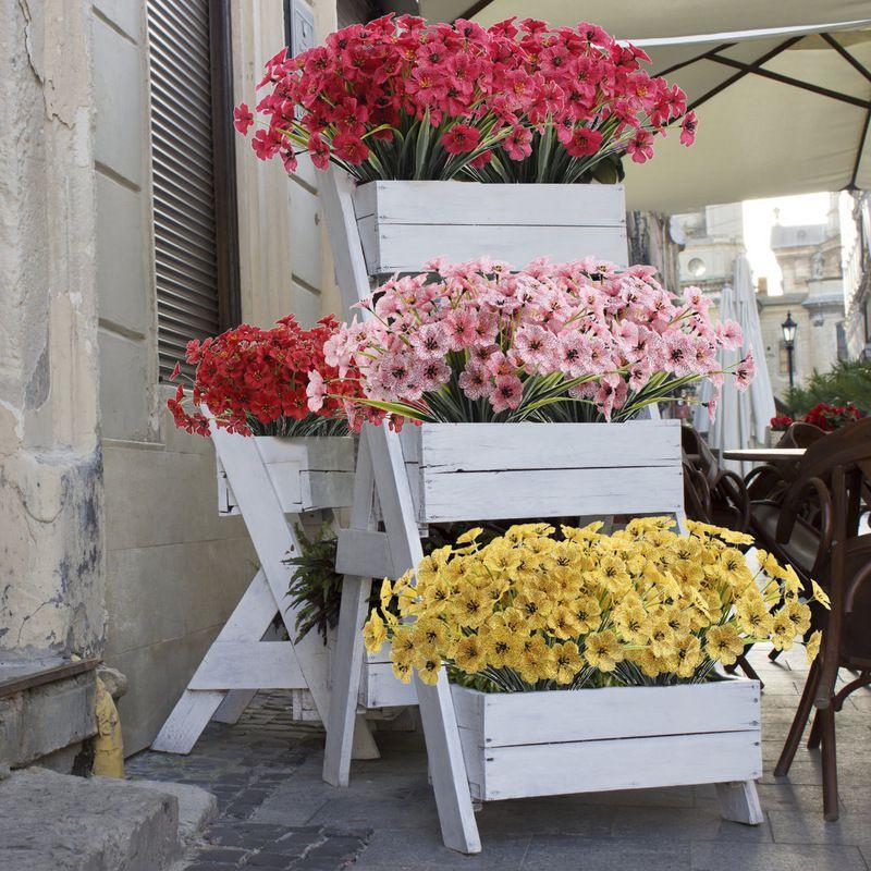 Flori Artificiale Multicolor pentru Decor Grădină Exterioară, Terasă