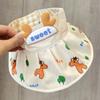 Baby Cute Empty Top Visor Hats Large Brim Protection Toddler Children's Summer Hat UV Cartoon Giraffe Sunscreen Sun Visor Hat