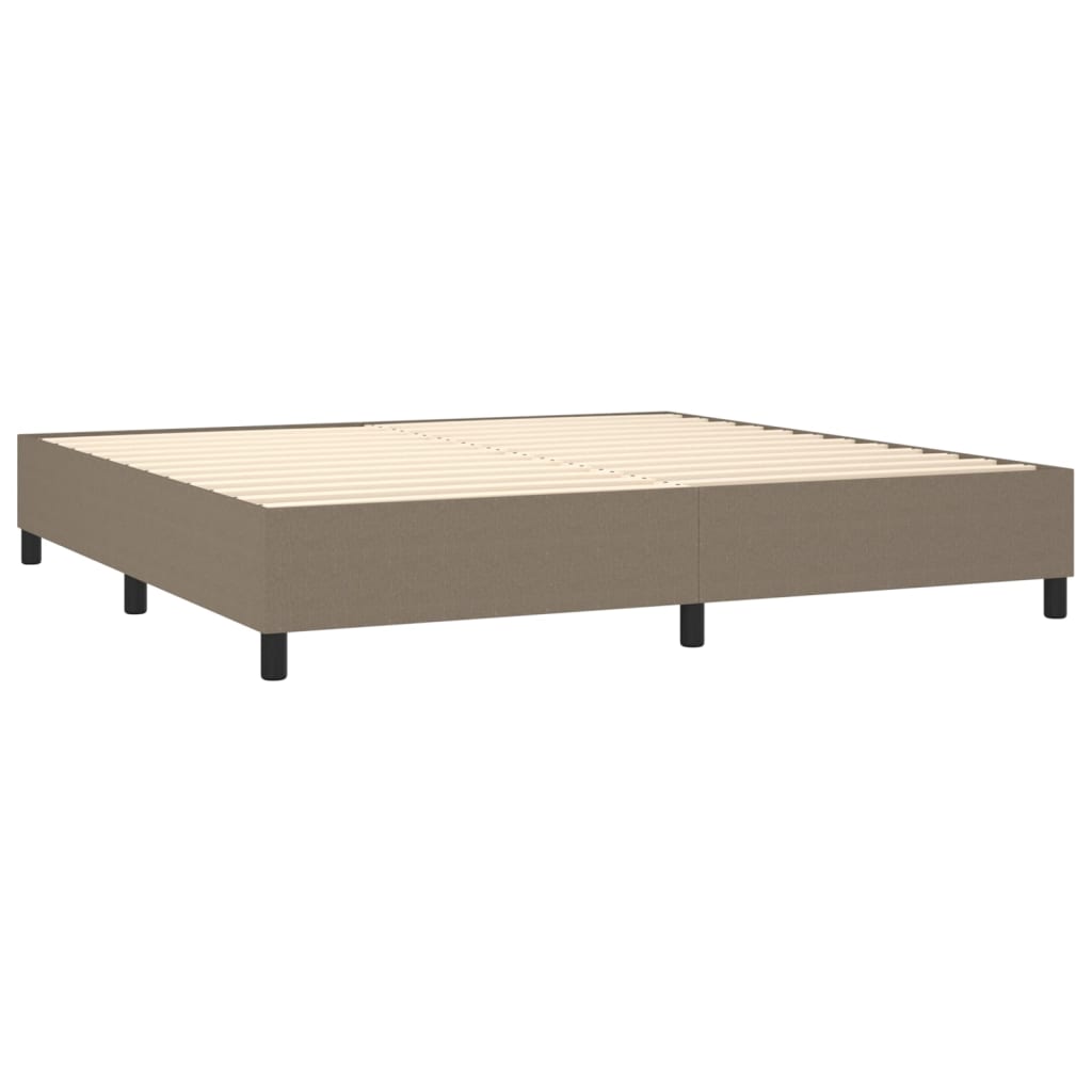 Vidaxl Bed Frame Without Mattress, Taupe, 200X200 Cm, Upholstered