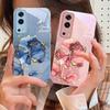 Pink Marble Flower Texture For Vivo Y76 16 55 V29 Lite 5G 25 23 30 iQOO Z9X 12 Pro Neo X200 100 90 60 Tempered Glass Phone Case
