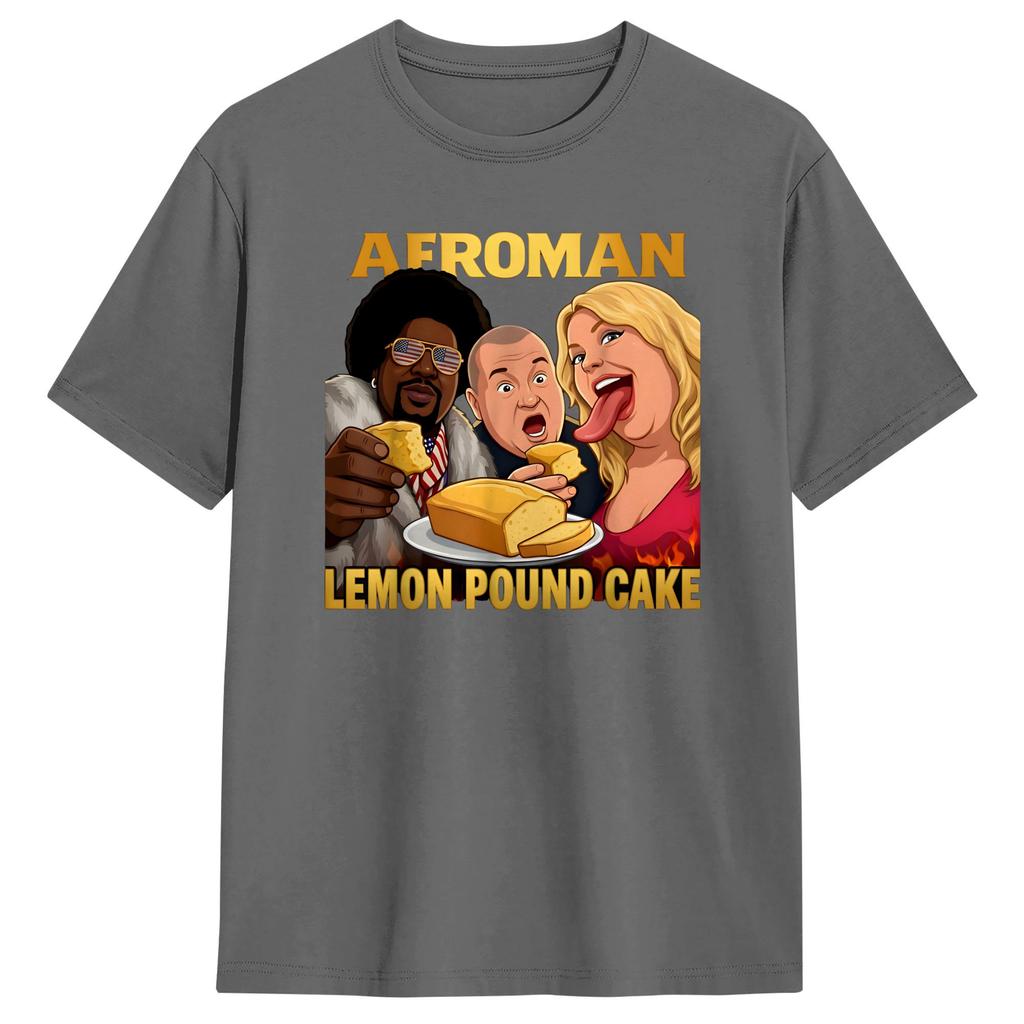 Afroman Justice for Lemon Pound Cake Cotton T Shirts Hip Hop Tee Shirt for Men Summer Y2K Classic Print Short Sleeve Tees