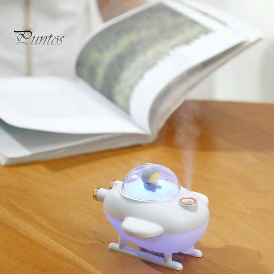 Decorative Humidifier Desktop Humidifier, Airplane Shaped with Light, Portable 220ml Water Adjustable Spray Tank Capacity Quiet Operation for