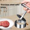 Burger Press Stainless Steel Burger Smasher Round Bacon Press Multifunctional Kitchen Tool for Beef Chicken Turkey