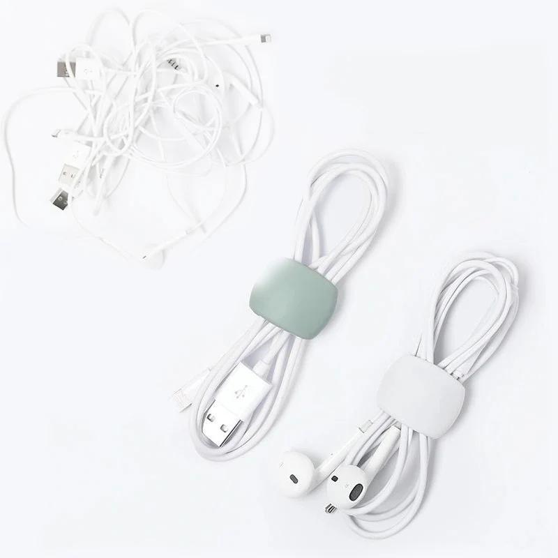 Xiaomi Cable Winder Clips Mouse Wire Headphone Holder USB Charger Holder Desk Tidy Cable Organizer Wire Cord Protector