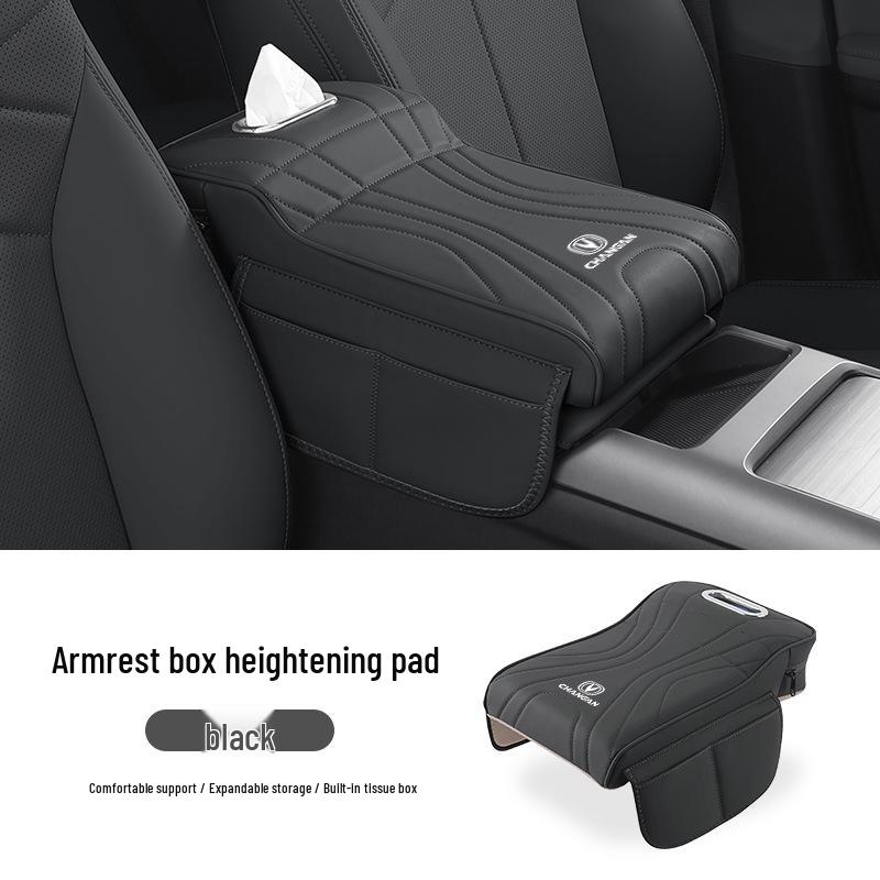 Changan Qiyuan Armrest Box Heightening Pad & Console Cover with Storage for Car Accessories