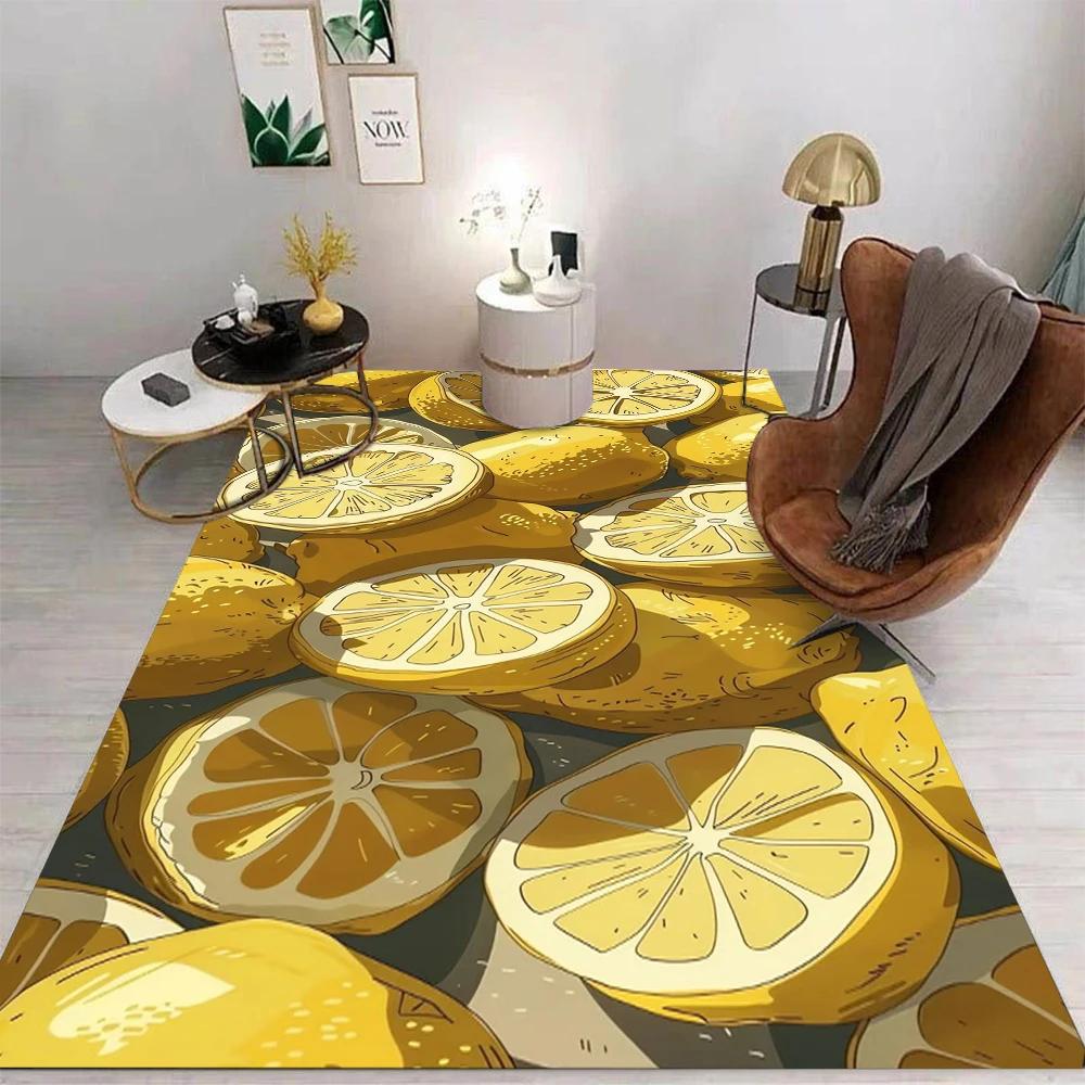 Colorful Fruits Artistic Carpet Living Room Sofa Carpet Home Decoration Bedroom Carpet Lounge Kitchen Coffee Table Floor Modern