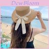 Summer Straw Hat With Butterfly Bow For Beach And Vacation Sun Protection
