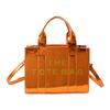 Summer New Letter Printing Contrasting Color Pu Glossy Large Capacity Women's Tote Bag Women's Shoulder Messenger Bag
