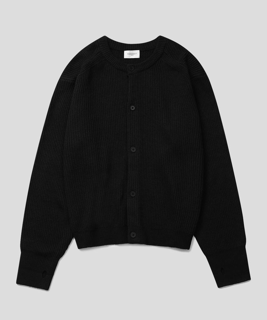 Connect Kinloch [2Pack] Fingerhole Wool Round Knit Cardigan (5 Colors)