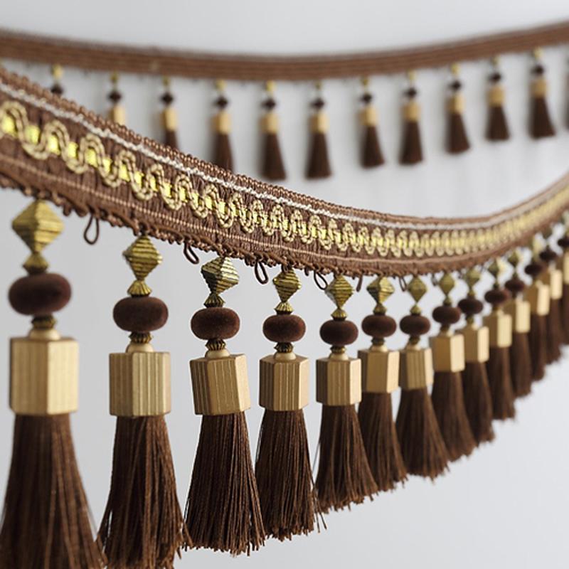 Ciucure 1M Mărgele Franjuri Dantelă de Cusut Meșteșuguri Garnituri Bordură Accesorii Cortină Pandantiv Pernă Față de Masă Tapițerie Canapea Decor