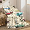 Route 66 Vintage Car Map Blanket Bedroom Blanket for Livingroom Couch Lunch Break Soft Throw for Friend's Festival Gift