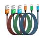 iPhone Charger Cable - Aioneus - Pack of 3 (1 M) - Lightning USB - Braided Nylon - Fast Charging 3A