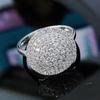 Sterling  CZ Rings for Women Fashion Versatile Lady's Jewelry Full Bling Iced Out Wedding Engagement Accessories
