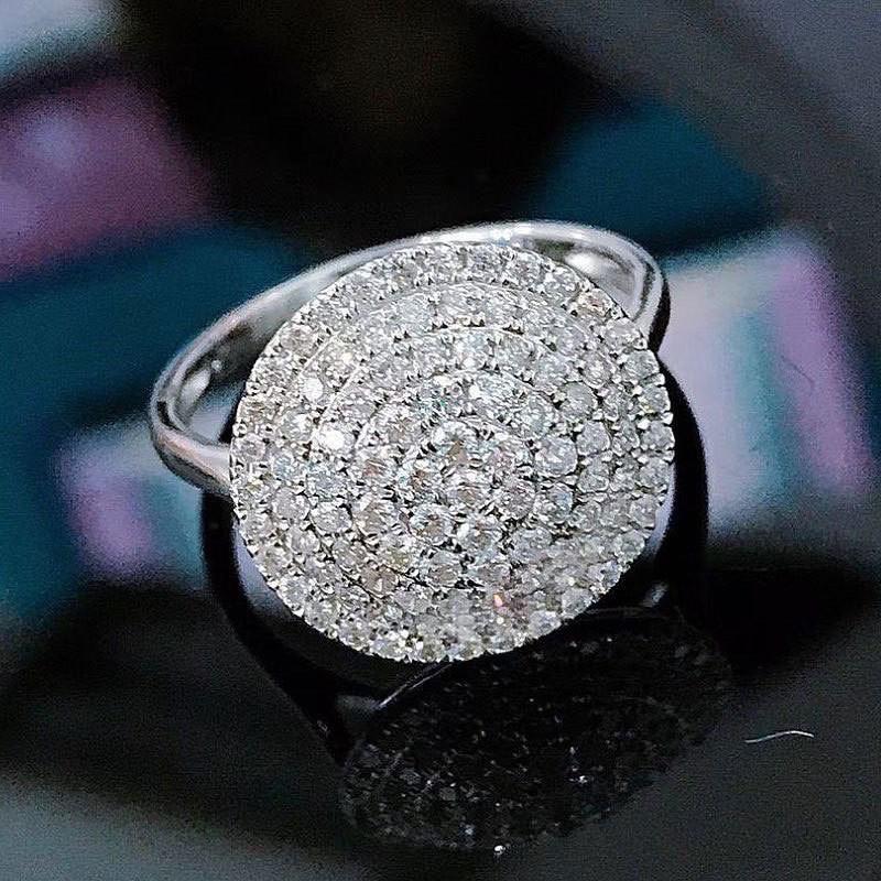 Sterling CZ Rings for Women Fashion Versatile Lady's Jewelry Full Bling Iced Out Wedding Engagement Accessories