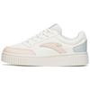 Life Collection Cookie Shoes Anti Slip Wear Resistant Low Top Skateboard Shoes Women's White Brown Sneakers 922358005-2