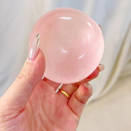 4Pcs Coconut Oil Squeeze Toy, Slow Rebound Stress Ball Set, Soothing Crystal Jelly Texture, for Improving Focus, Stress Relief During Study, Work