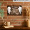 2D Flat, 1pc "A Little Bit of Heaven In Our Home" Aluminium Metal Wall Decor Sign - 8"x12" Memorial Bereavement Decor, Angel Wings & Butterfly Wall
