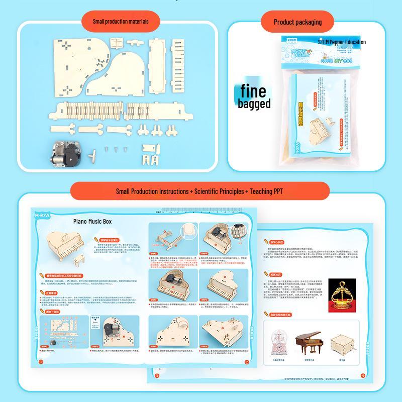 DIY Science Piano Music Box Kit for Older Children - STEAM Educational Project