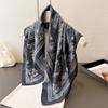 New Paisley Print Silk Square Scarfs For Women Decorate Headscarf Neck Tie Kerchief Lady Hijab Female Wraps Soft Head Scarf