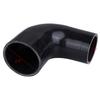 Silicone da 2,5 a 2 pollici DI (63mm a 51mm) Riduttore Gomito 90 Gradi - Nero