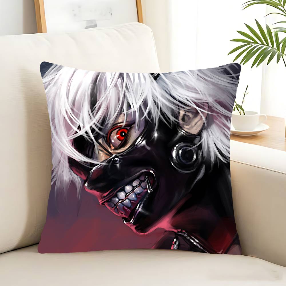 Tokyo Anime Ghoul Pillow Case Removable Washable Cushion Cover – All-Season Soft Linen
