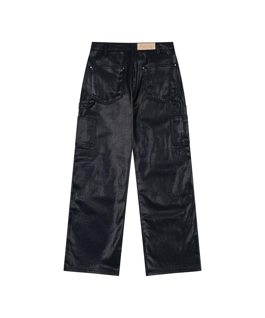THEPORTA Carpenter Coating Wide Pants, Navy