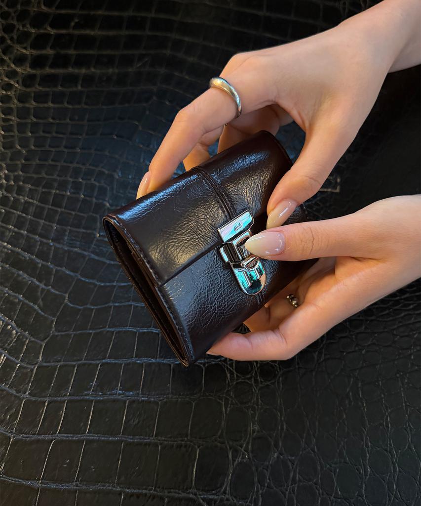 Athe Vanessabruno [Wrinkel] Noir 2-Fold Accordion Wallet Aaho6F639D3