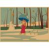 Large Retro Japanese Anime Daily Life Decorative Wall Poster In Kraft Paper.