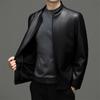 Spring and Autumn New Father's Leather Jacket Men's Casual Velvet Thickened Genuine Leather Sheepskin Jacket