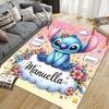 1pc Stitch Pattern Area Rug Soft Flannel Floor Mat for Living Room,Office,Bedroom and Carpet,Sofa Coffee Table Floor Mat