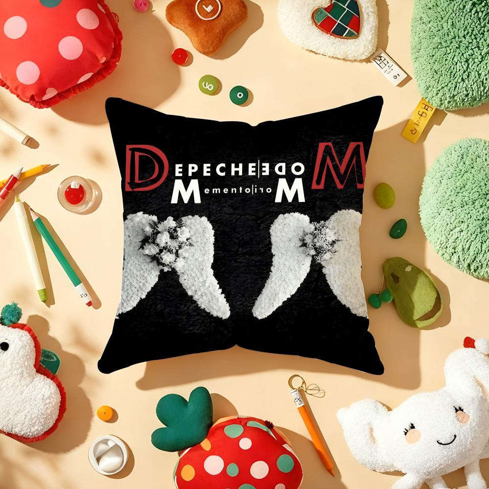 Rock Band D-Depeche Mode Kussensloop Pluche Stof Zacht Dubbelzijdig Bedrukt Bank Warm Winter Huis Cadeau Kussenhoes