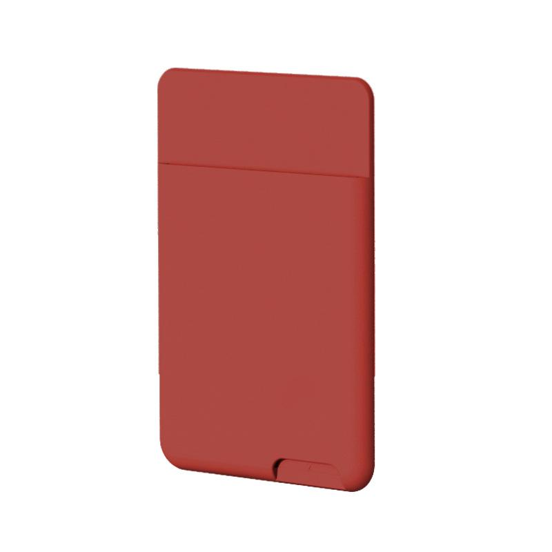 Silicone Cell Phone Wallet Case Mobile Phone Credit ID Card Holder Pocket Fashion Self-Adhesive Sticker Card Bag
