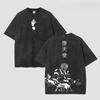 Manga Jujutsu Kaisen Ryomen Sukuna Printed Tshirt Mens and Womens Washed Tshirt High Quality Vintage Cotton Tshirt Top