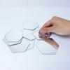 12-Piece Hexagonal Acrylic Mirror Wall Stickers, Self-Adhesive Decorative Set for Living Room