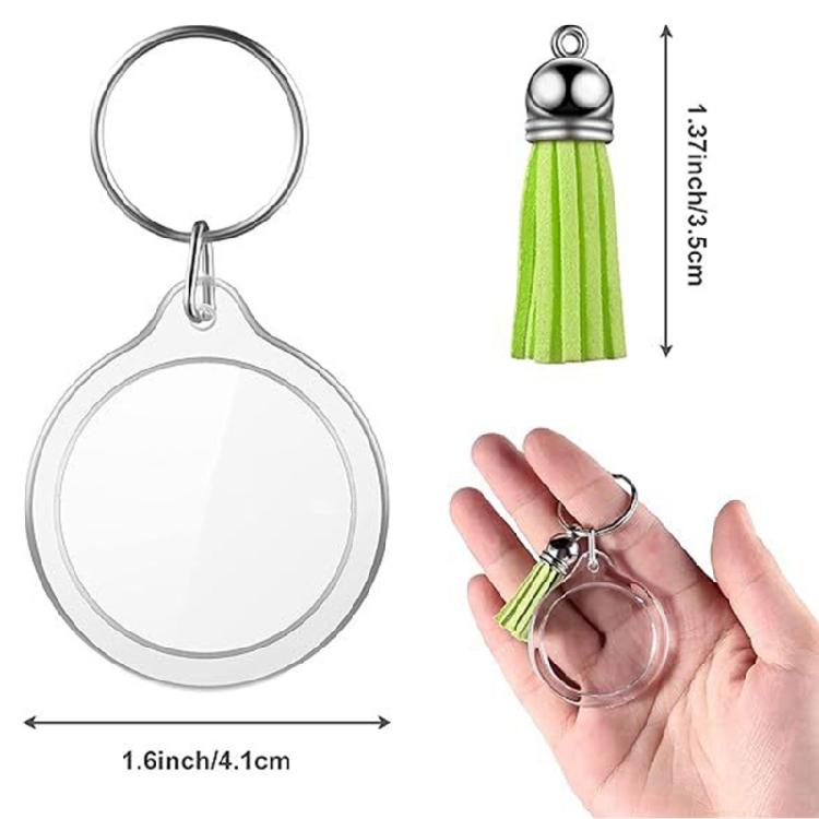 Acrylic Blank Photo Frame Keychain Portable Cell Phone Accessories Decoration