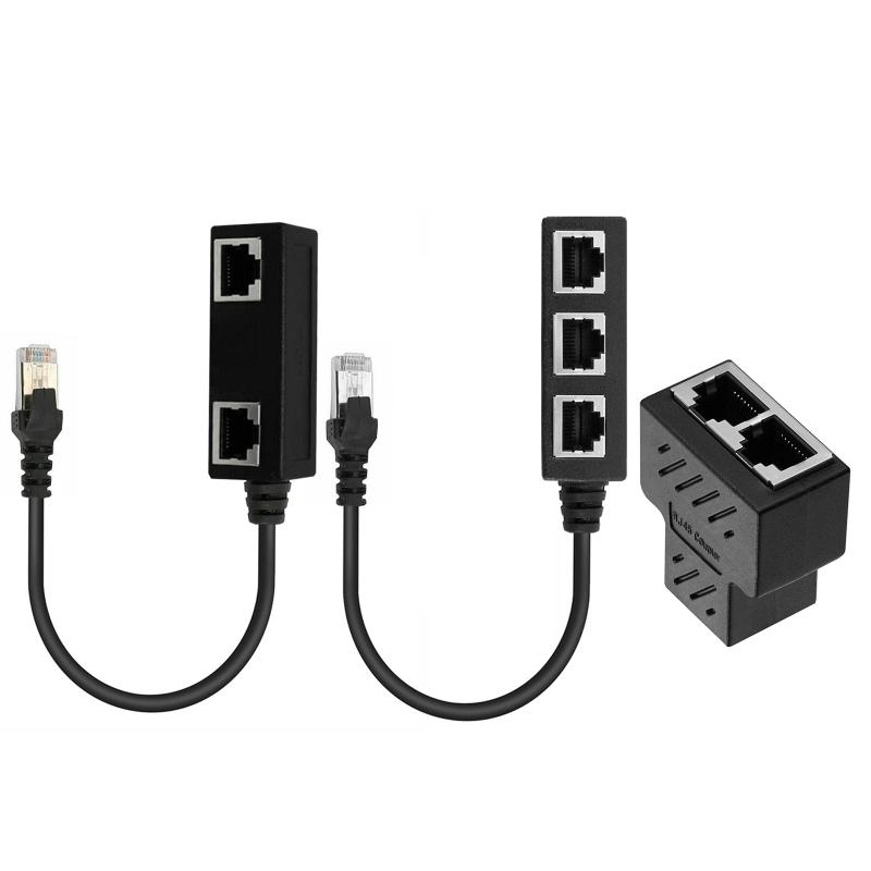 RJ45 1 Male To 3 Female LAN Ethernet Network Splitter Adapter Cable for Cat5, Cat5e, Cat6, Cat7 Durable