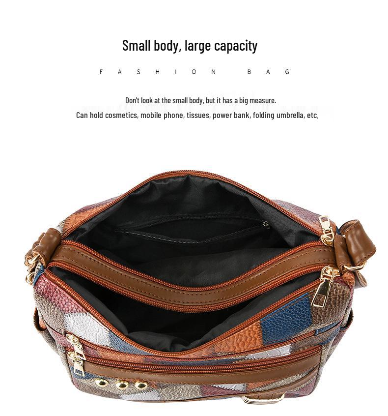Borsa a Spalla da Donna Versatile Multistrato in PU 2024 - Tracolla ad Alta Capacità per Mamme