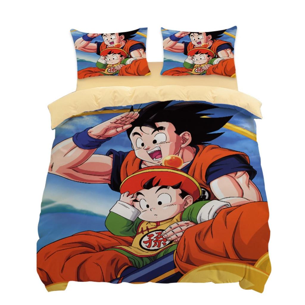 Japonų Anime Dragon Ball Patalynės Komplektas Goku Super Saiyan Antklodės Užvalkalas Pagalvės Užvalkalas 2/3 vnt. 3D Spaudiniai Paaugliams Antklodės Užvalkalas