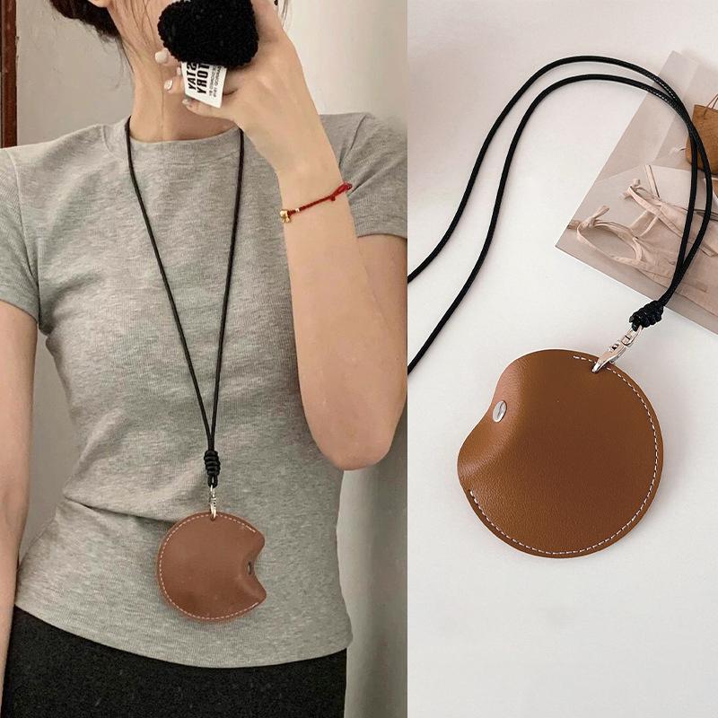 Geantă de depozitare ochelari pandantiv Husă de piele unisex Husă pentru ochelari de soare Cutie pentru chei Lanț de citire Colier portabil colorat pentru geantă