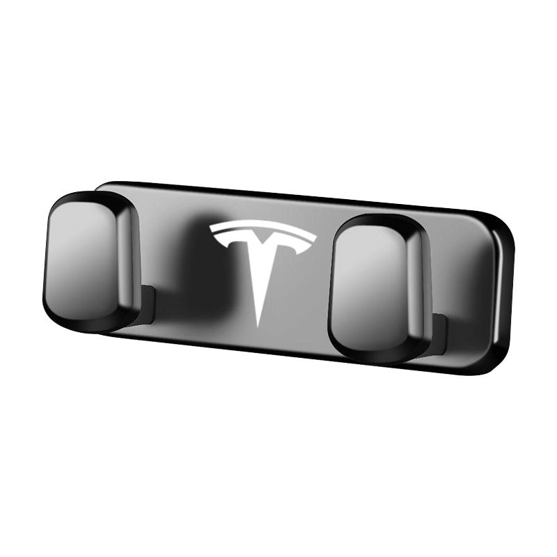 TKVLN1 Metal Alloy Car Hook Styling Hooks Interior Storage Accessories For Tesla Model-Y Model-3 Model-X Model-S Cybertruck Roadster