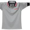 New Men's Plus Size Long-sleeved POLO Shirt Loose Casual Business Long-sleeved T-shirt