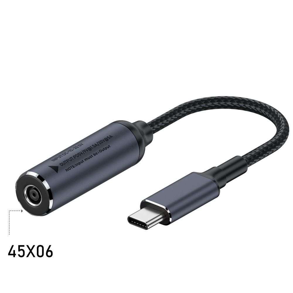5.5X2.5 7.4X0.6 DC to Type C Converter 5/9/20V USB C Connector for Lenovo/HP/Samsung Home Office