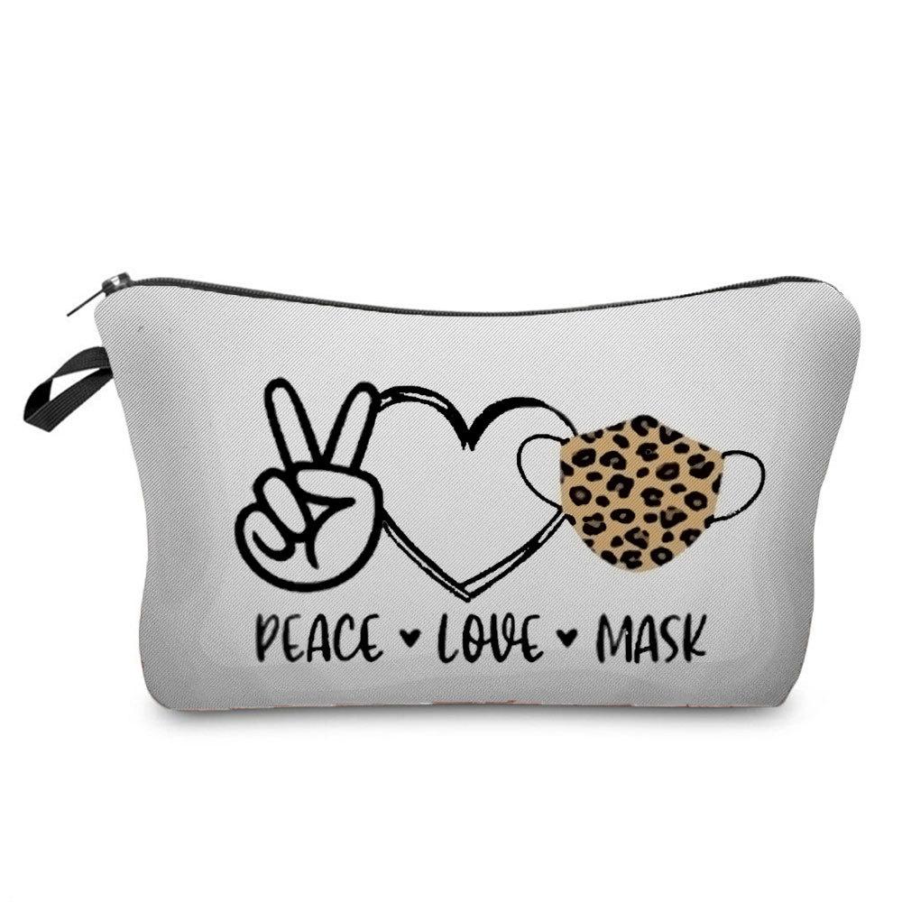 Damen Blumenmuster Kosmetiktasche Toilettenartikel Organizer Reise Aufbewahrungskoffer 6669