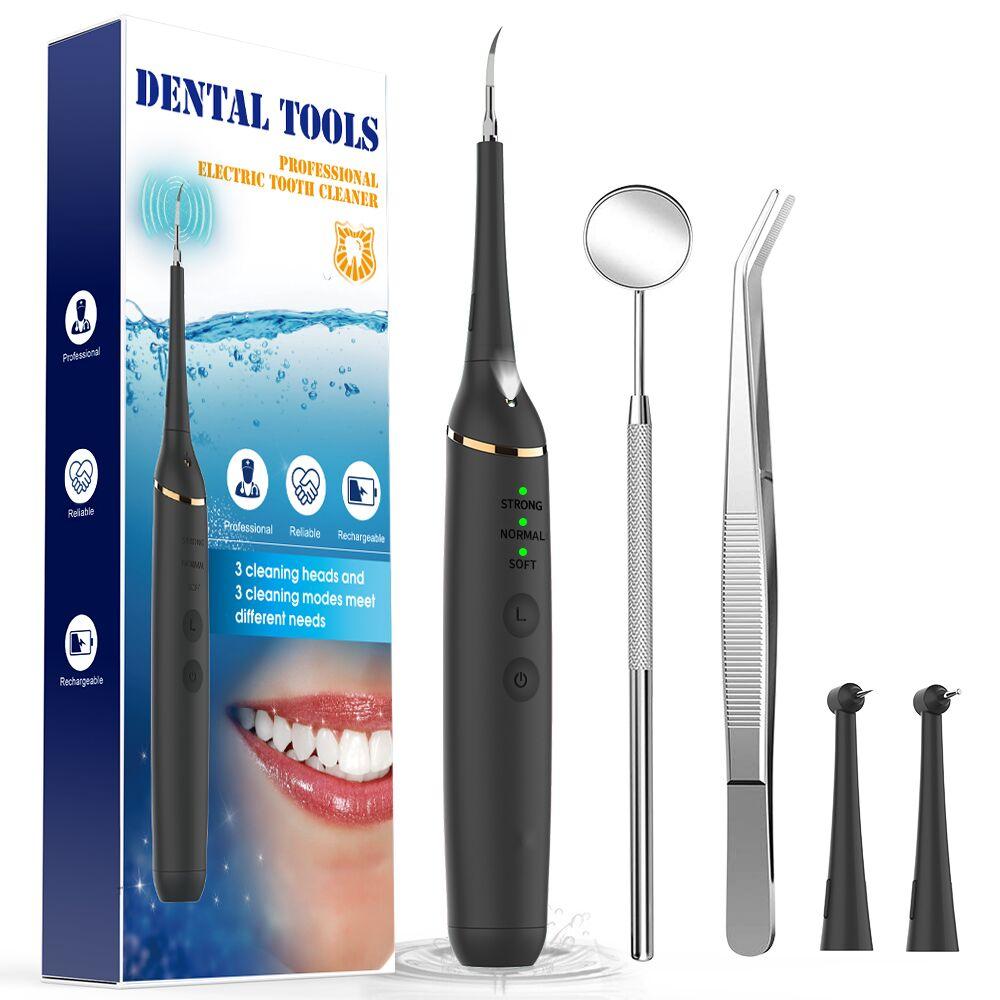 Portable Electric Sonic Dental Scaler Tooth Cleaner Calculus Stains Tartar Remover Dentist Teeth Whitening Oral Care Kit Tools