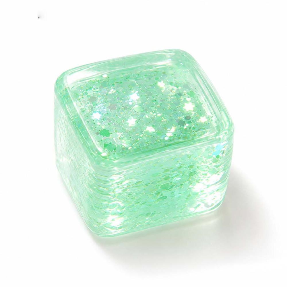 Glitter Ice Cube Squishy Toy Slow Rebound Cube Fidget Toy Relaxation Cube Squeeze Toy Kids Gifts