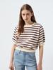 RENNESMIA Striped Crop Sweatshirt_Ivory