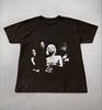 Black Vintage Monochrome Group Portrait Graphic T Shirt Distressed Handdrawn Style Top Logo Oversized Short Sleeve Unisex Tops