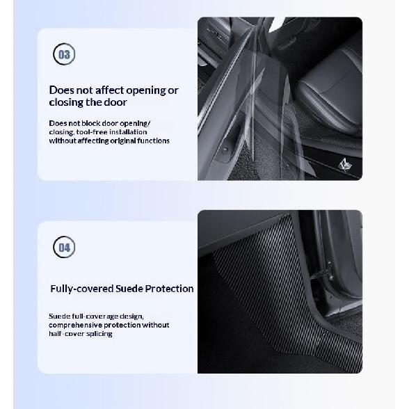 For Tesla Model Y Juniper Car Door Sill Protector Front Rear Door Sill Scuff Plate Guard Easy To Clean PP Material Accessories Interior Mirrors 6